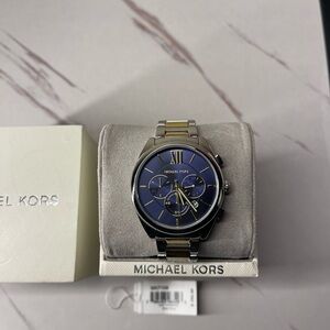 Michael Kors Navy and Gold Watch
